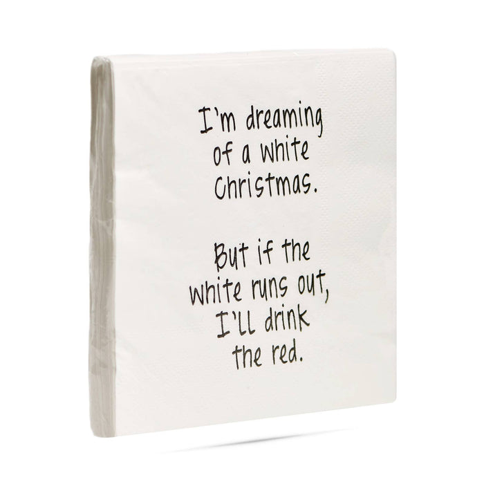 ellembee gift - I'm dreaming of a white Christmas. funny Cocktail Napkins
