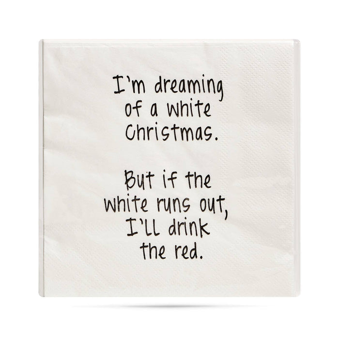 ellembee gift - I'm dreaming of a white Christmas. funny Cocktail Napkins
