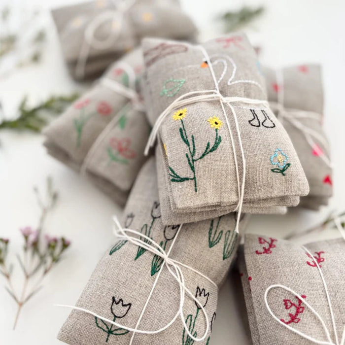 Embroidered Lavender Sachet Sets | K Studio