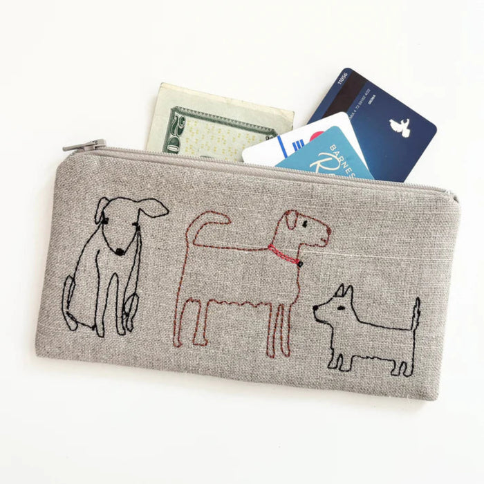 Embroidered Linen Pouch | K Studio
