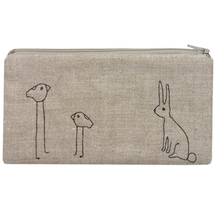 Embroidered Linen Pouch | K Studio
