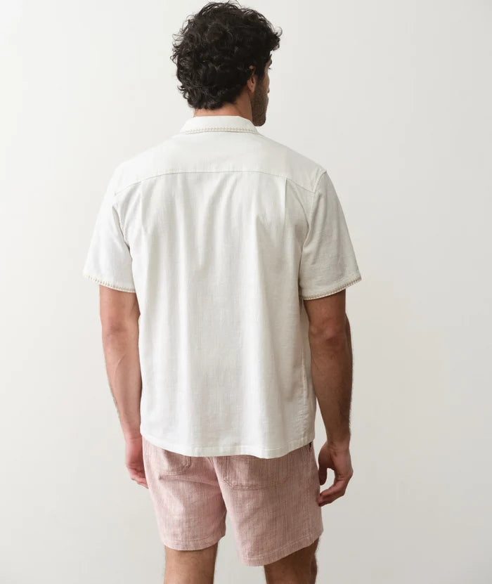 Embroidered Resort Shirt White