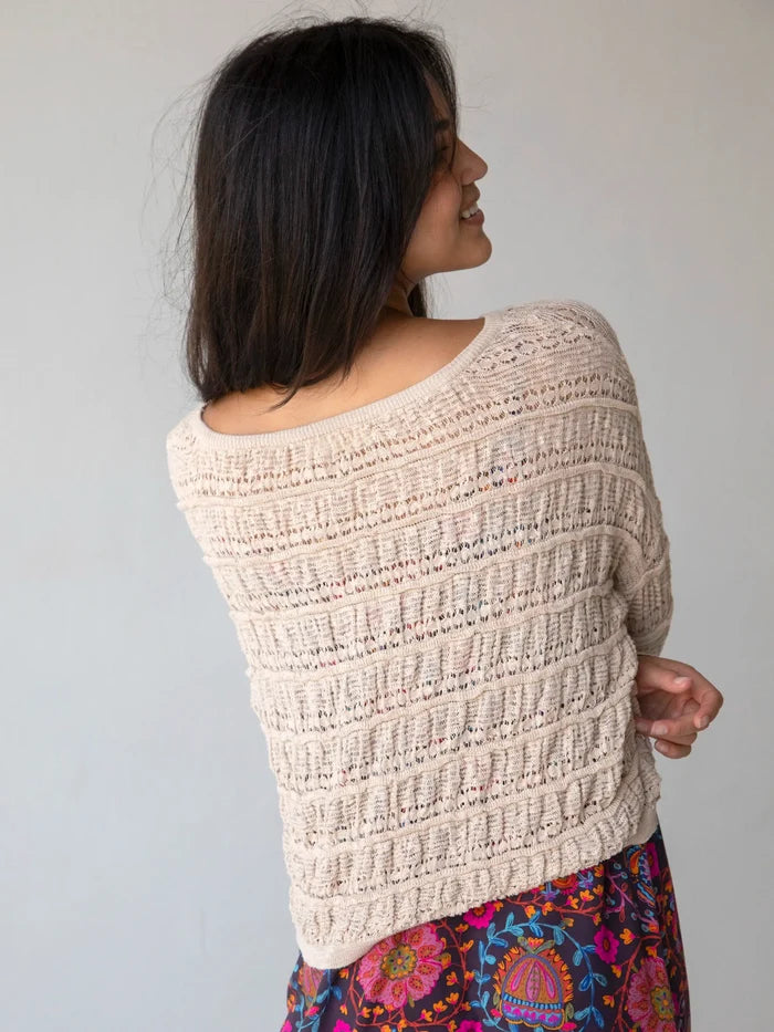 Emily Ruffle Layering Sweater - Cream-view 2