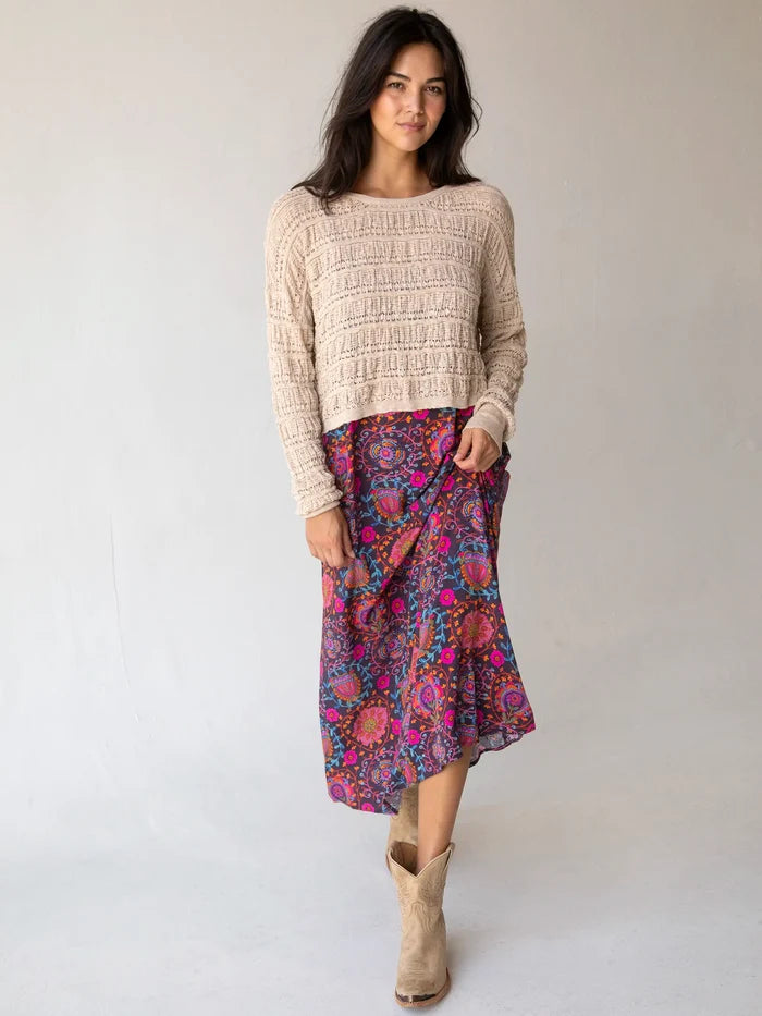 Emily Ruffle Layering Sweater - Cream-view 3