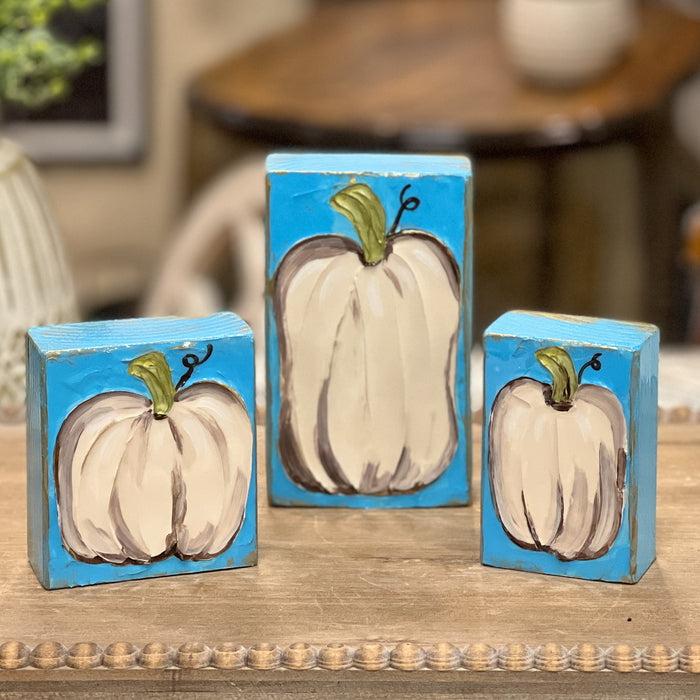 Epoxy Pumpkin Wood Blocks