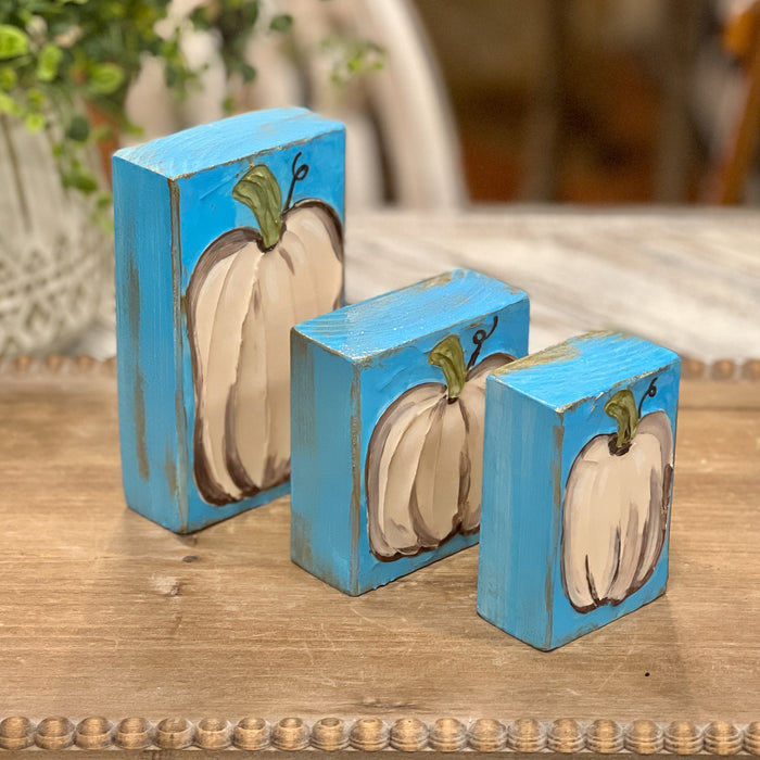 Epoxy Pumpkin Wood Blocks