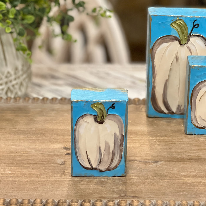 Epoxy Pumpkin Wood Blocks