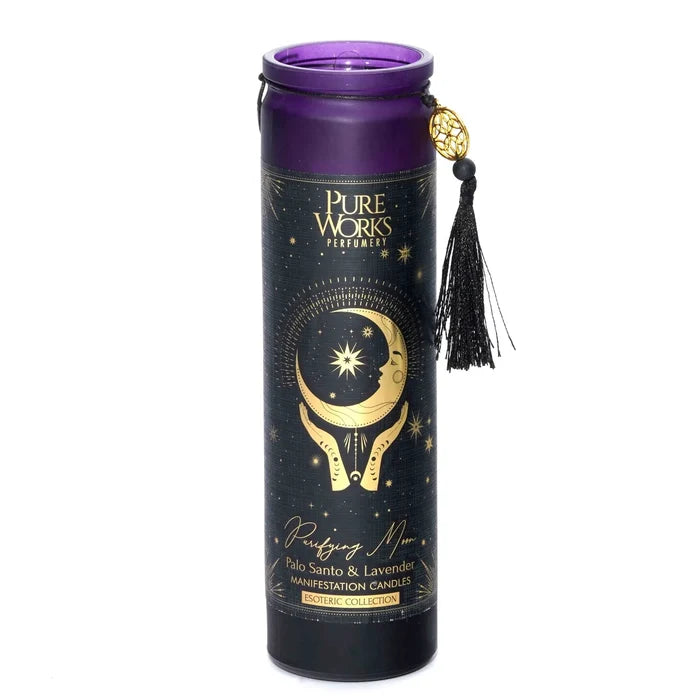 Esoteric- Purifying Moon Tall Candle - Palo Santo & Lavender