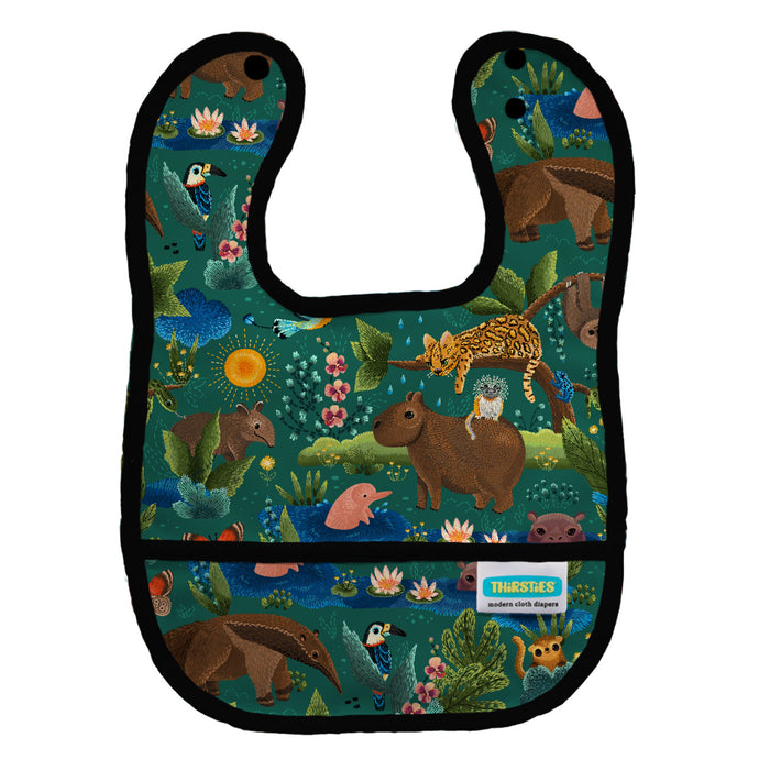 EXCLUSIVE Thirsties Jungle Gems - Pocket Bib