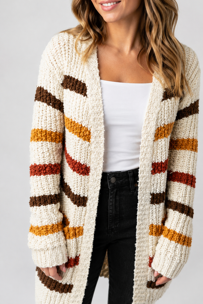 Fall Striped Cardigan