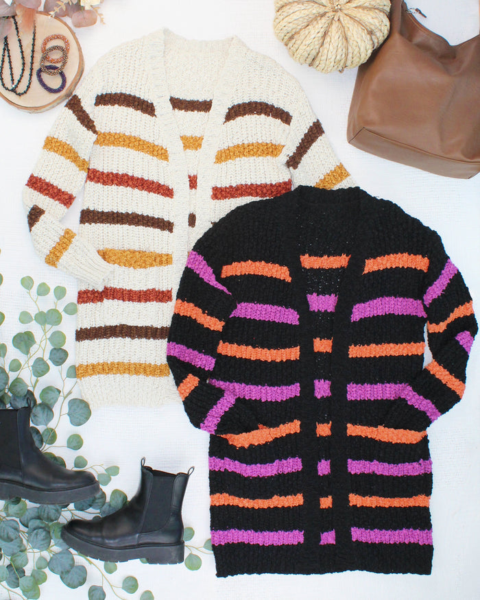 Fall Striped Cardigan