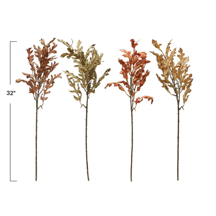 Faux Oak Leaves Branch - Olita Gifts & Goods