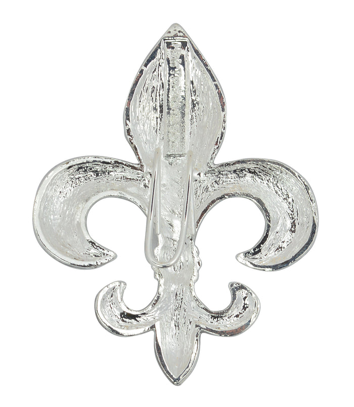 Back view of Fleur-de-lis Hair Hook – Silver Ponytail Holder