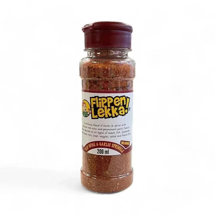 Flippen Lekka Spice Red Wine Garlic 200ml shaker bottle for gourmet seasoning
