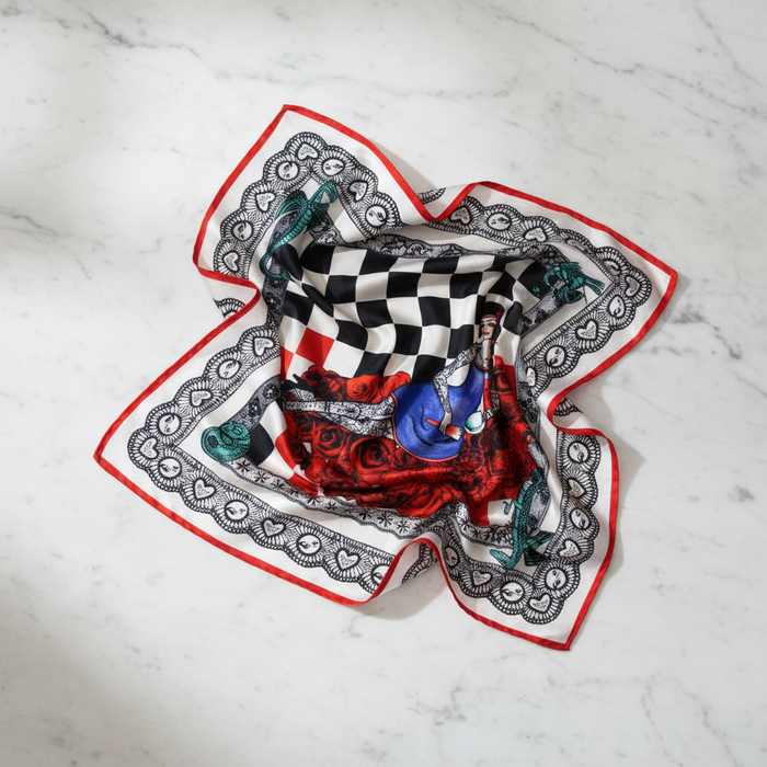 Fortune Teller Silk Scarf - Draped