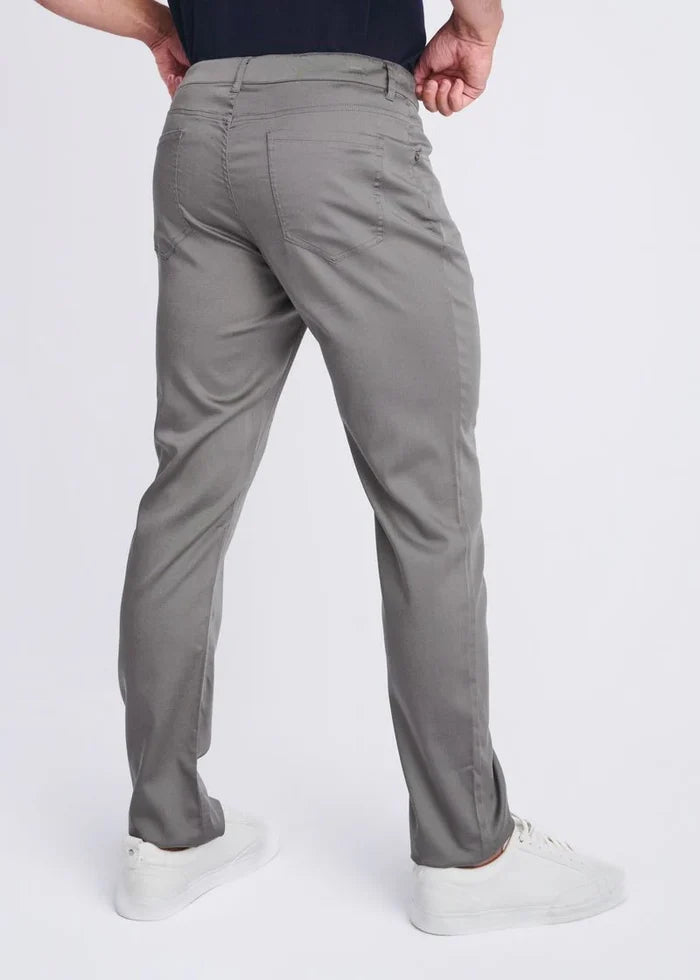Fossil Grey Lightweight Textured Stretch Woven 5-Pocket Jeans PM-3052