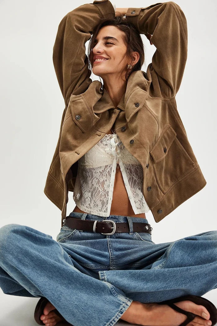 Free People We The Free Night Ranch Vegan Jacket