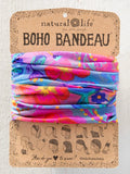 Full Boho Bandeau® Headband - Neon Blue Pink-view 1