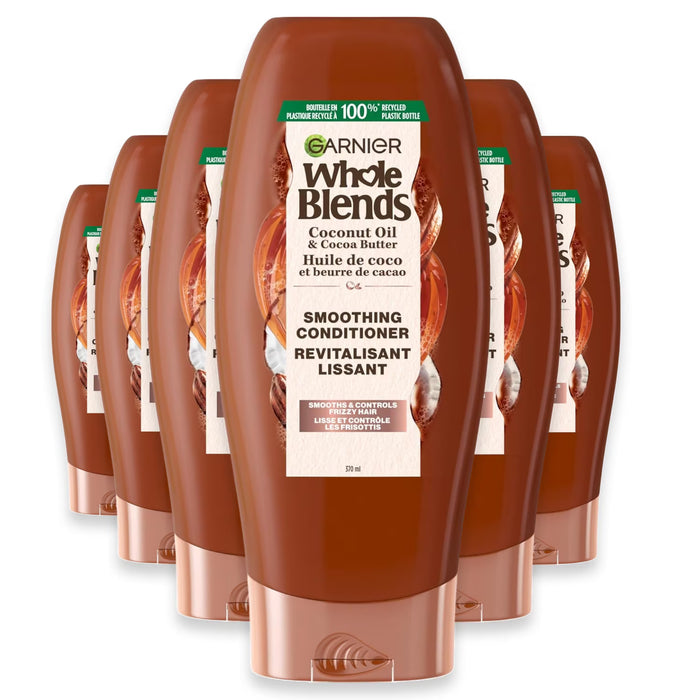Garnier Whole Blends Coconut Oil and Cocoa Butter Smoothing Conditioner - 12.5 oz - 6 Pack