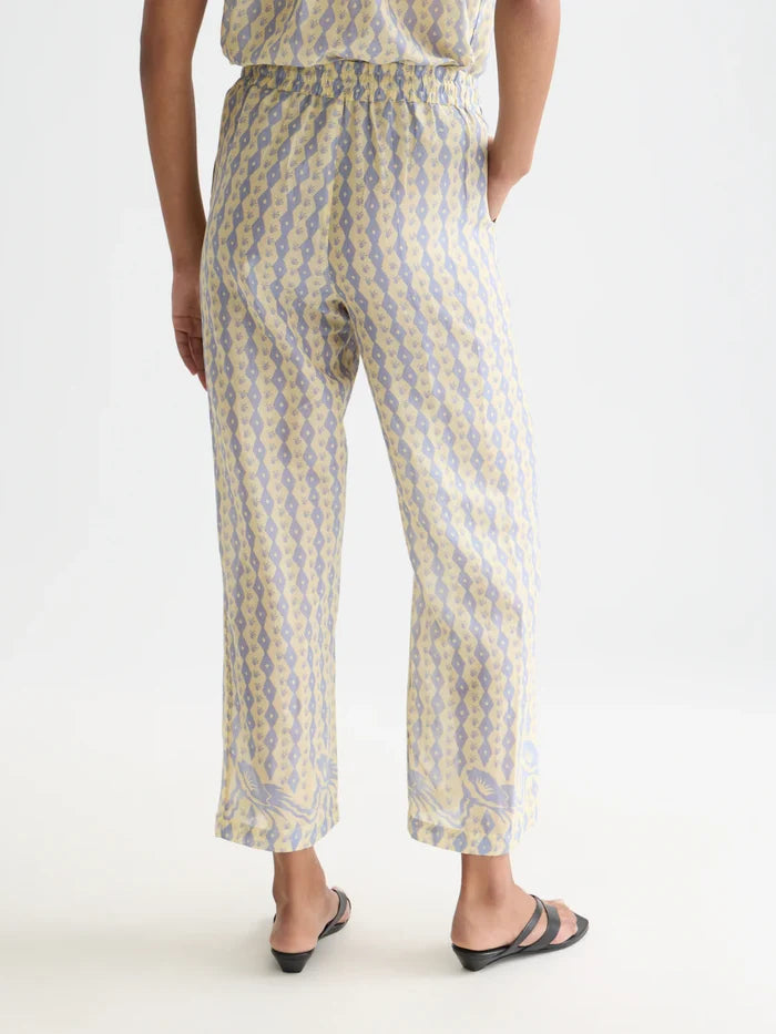 Gia All Over Printed Cotton Cactus Stripe Placed Raffia ulh01347t