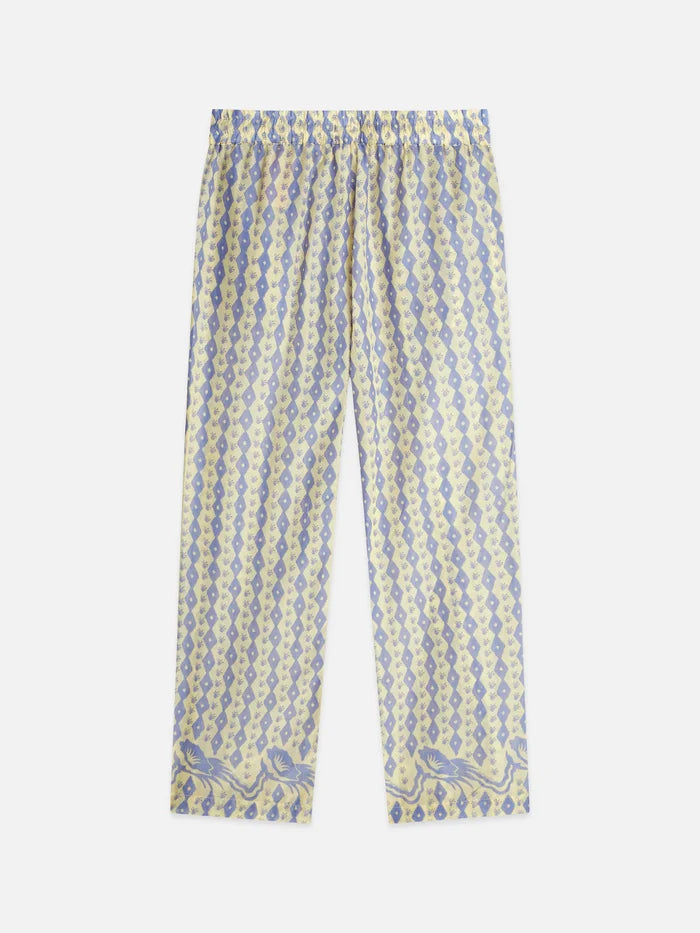 Gia All Over Printed Cotton Cactus Stripe Placed Raffia ulh01347t