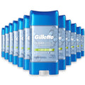 Gillette Clear Gel Antiperspirant Deodorant, Power Rush, 3.8 oz - 12 Pack