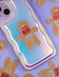 Gingerbread Bite me glitter sticker