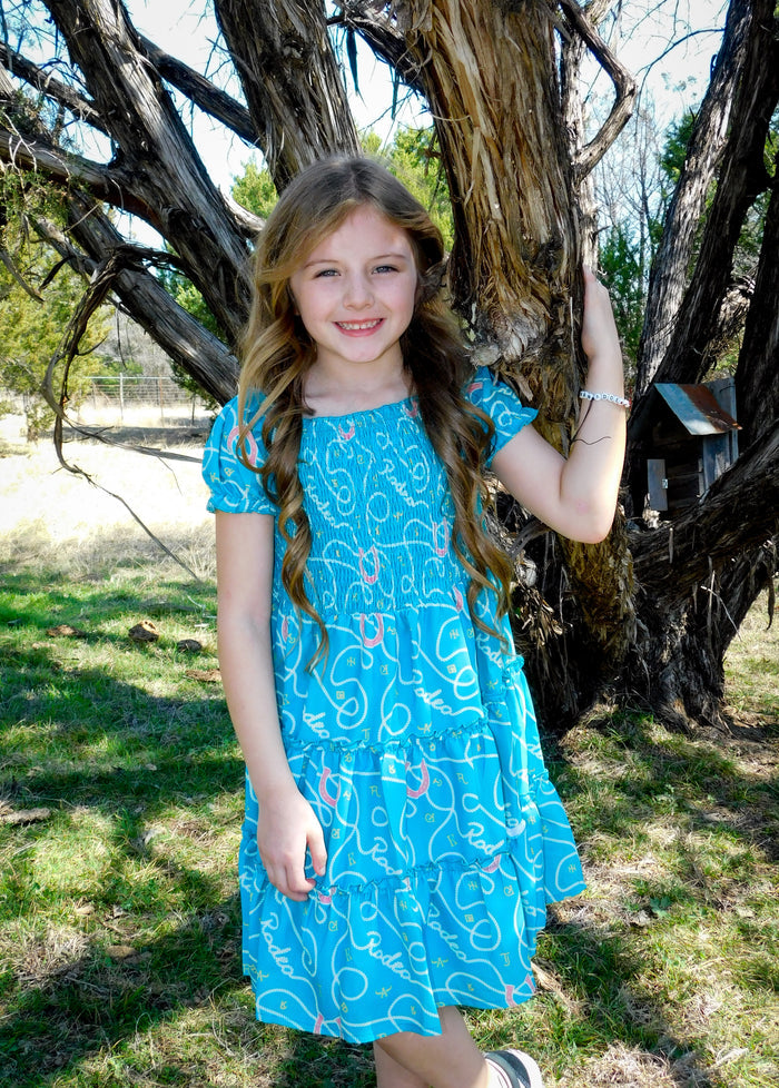Girls Rodeo Jade Ruffled Dress