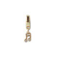 Gold Charm-Music Note CZ