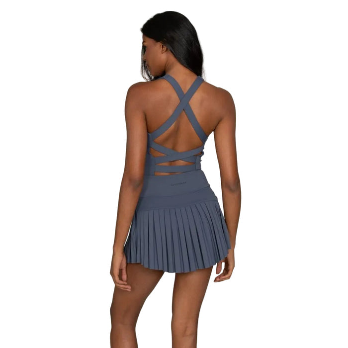 Gold Hinge Women's Criss Cross Pleated Dress