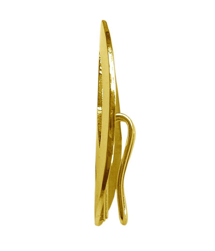 Peace Sign Hair Hook Gold - Stylish Ponytail Holder Boho Accessory side view
