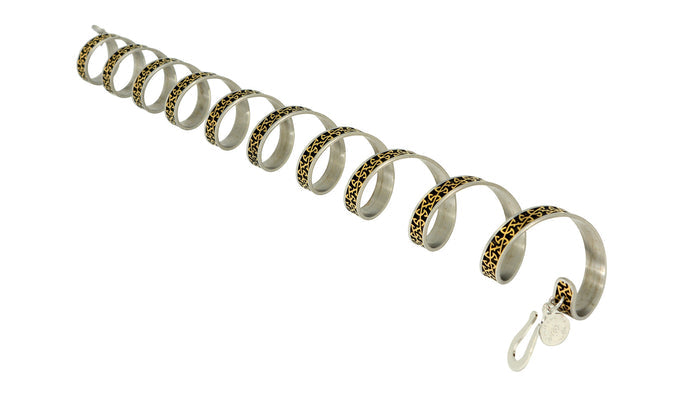 Golden Eternity Ponytail Wrap – 12" Celtic Hair Accessory side view