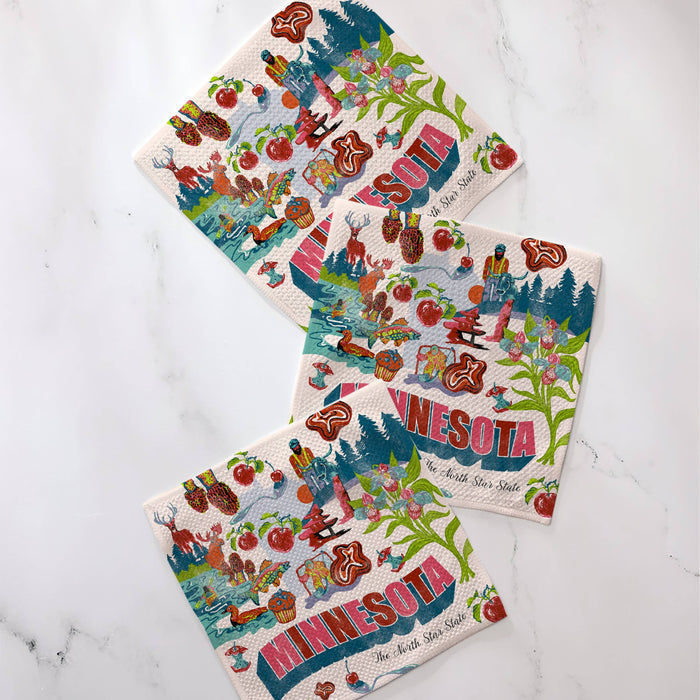 Greetings From Minnesota Dishcloth Set - Olita Gifts & Goods