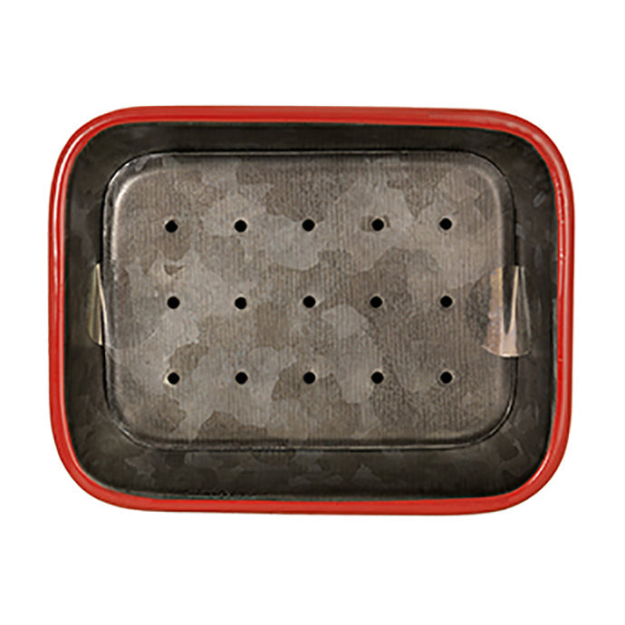 Grey & Red Two Piece Soap Dish