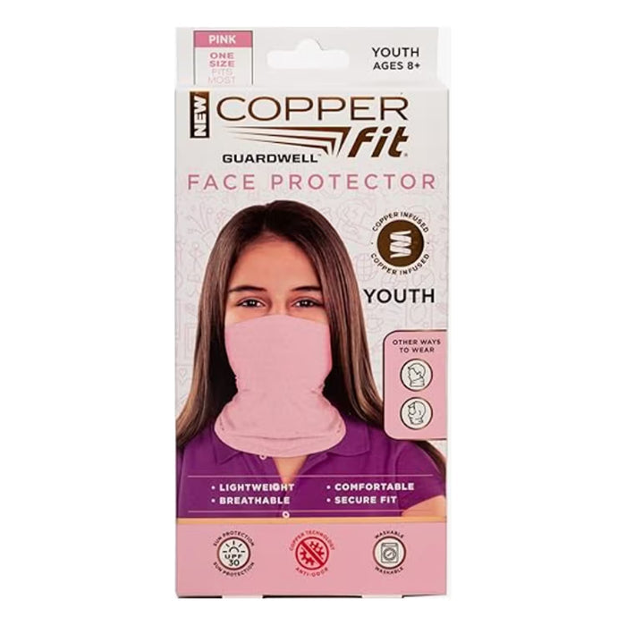 Guardwell Pink Pro Youth Washable Face Cover Scarf - 12 Pack