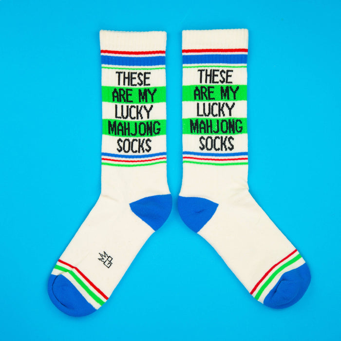 Gumball Poodle - These Are My Lucky Mahjong Socks Gym Crew Socks
