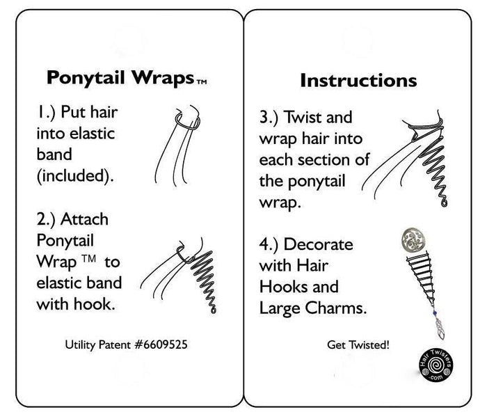 How to wear Gun Black Ponytail Wrap – 6" Spiral Hair Holder step by step