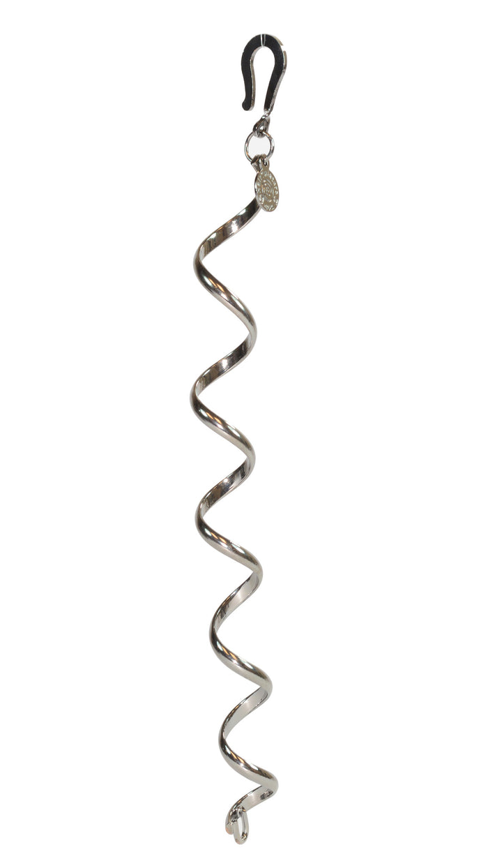 Gun Black Ponytail Wrap – 6" Spiral Hair Holder front view