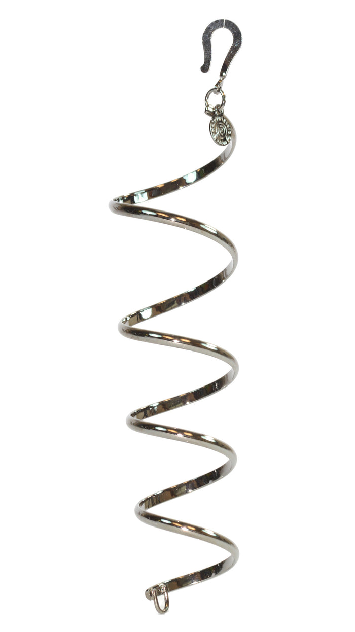 Gun Black Ponytail Wrap – 6" Spiral Hair Holder front view