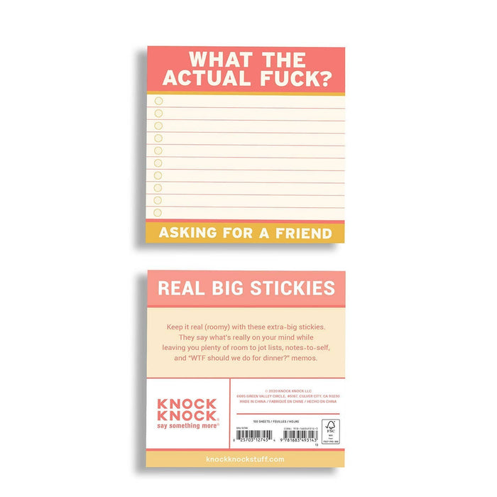 Hachette Book Group - Actual Fuck Large Sticky Notes (4 x 4-inches)
