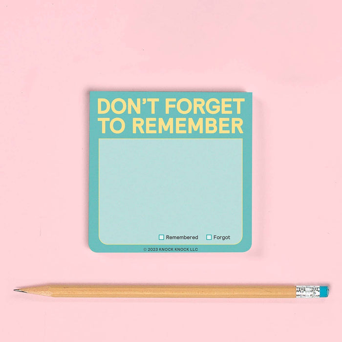 Hachette Book Group - Don’t Forget to Remember Sticky Note