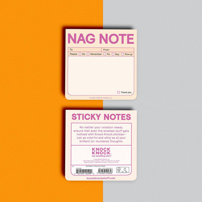Hachette Book Group - Nag Note Sticky Notes (Pastel Version)