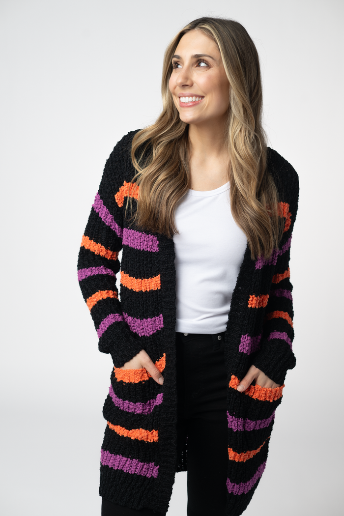 Halloween Striped Cardigan