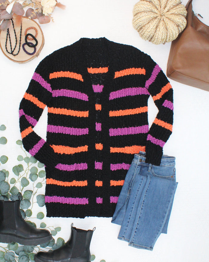 Halloween Striped Cardigan