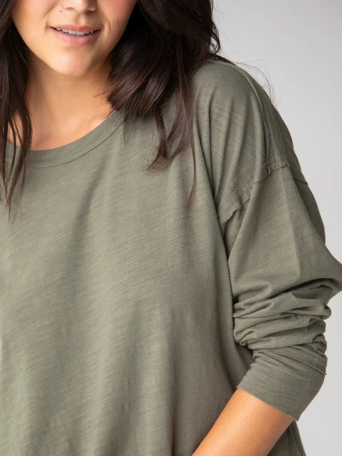 Hang Around Cotton Tunic - Dark Olive-view 3