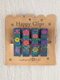 Bag Clips, Set of 4 - Folk Flower-view 1