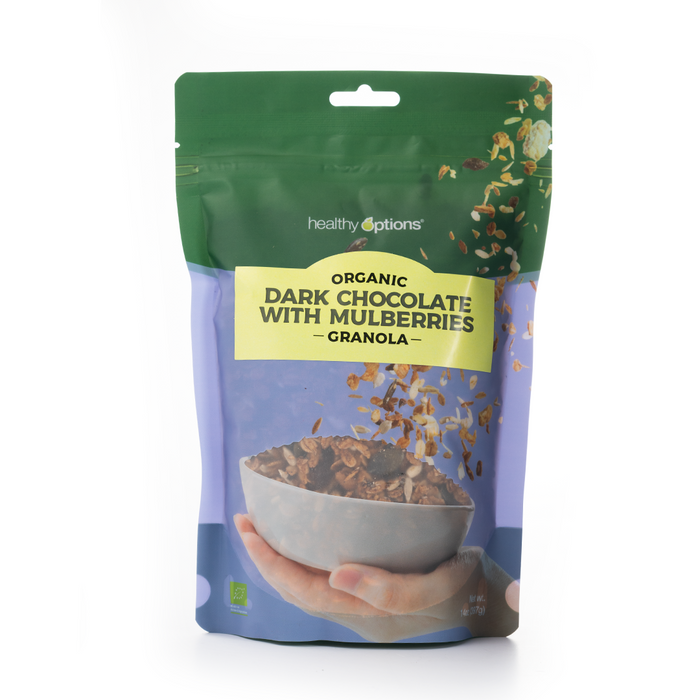 Healthy Options Organic Dark Chocolate with Mulberries Granola 397g
