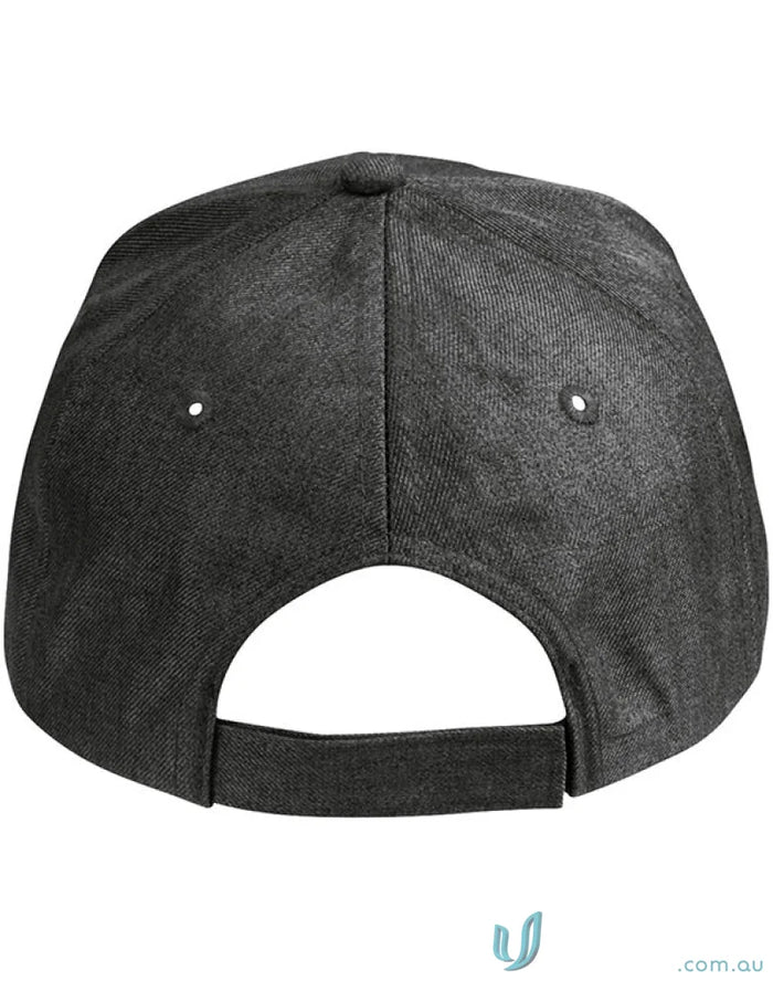 Gray Heather Cap with short crossover velcro and easy size adjustments for a comfy fit
