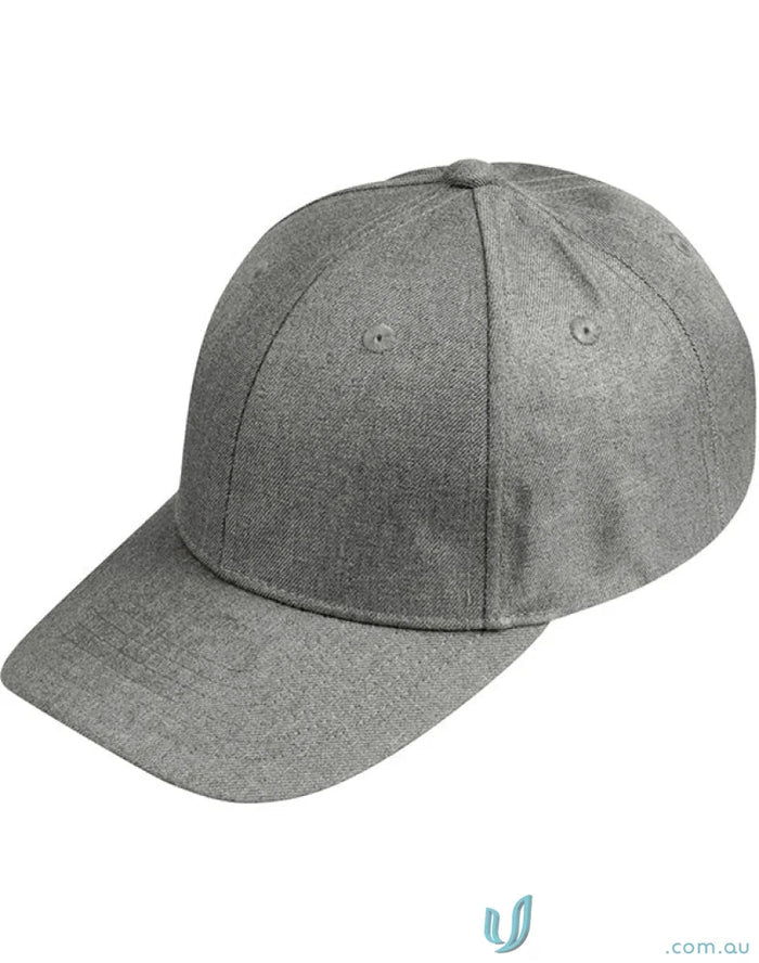 Gray Heather Cap with short crossover Velcro and easy size adjustments for a chill look