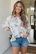 Home for the Weekend Floral Peplum Blouse
